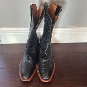 Lucchese Classics | full quill ostrich boots | black size 11 1/2D | square toe